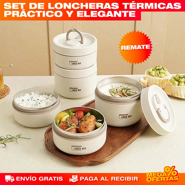 Lonchera Termica Lunch Box 4 en 1