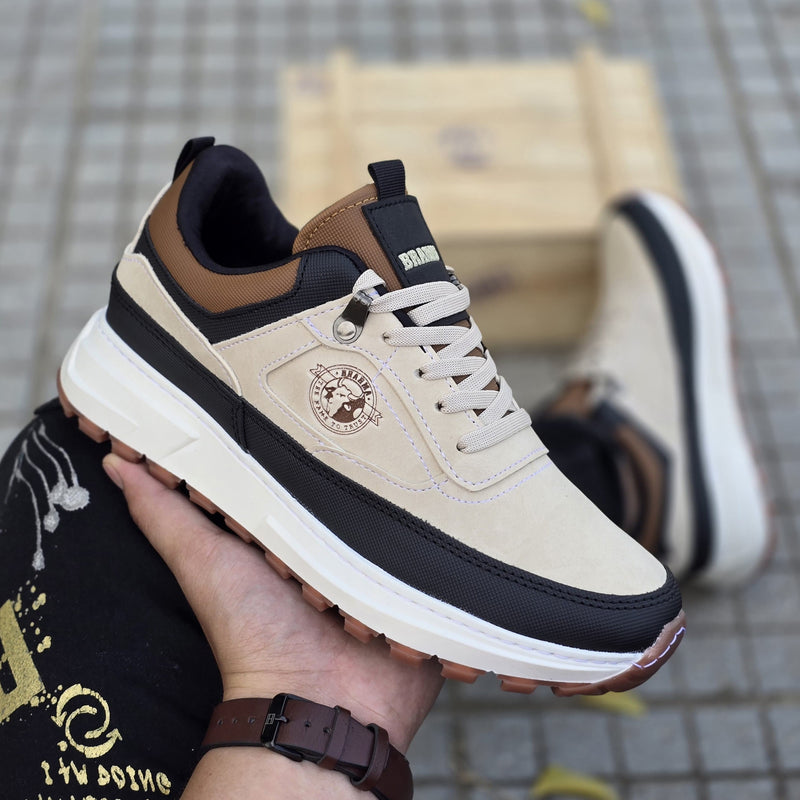 Zapatos de Hombre Casual  100% Cosido +Regalo de 3 pares de Medias