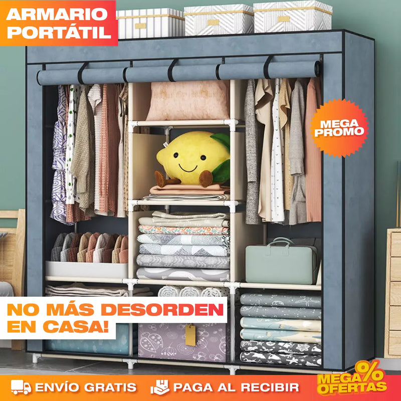🔥BLACK FRIDAY🔥 | CLOSET ROPERO ARMABLE 3 PUERTAS ORGANIZADOR PORTATIL | + ENVÍO GRATIS